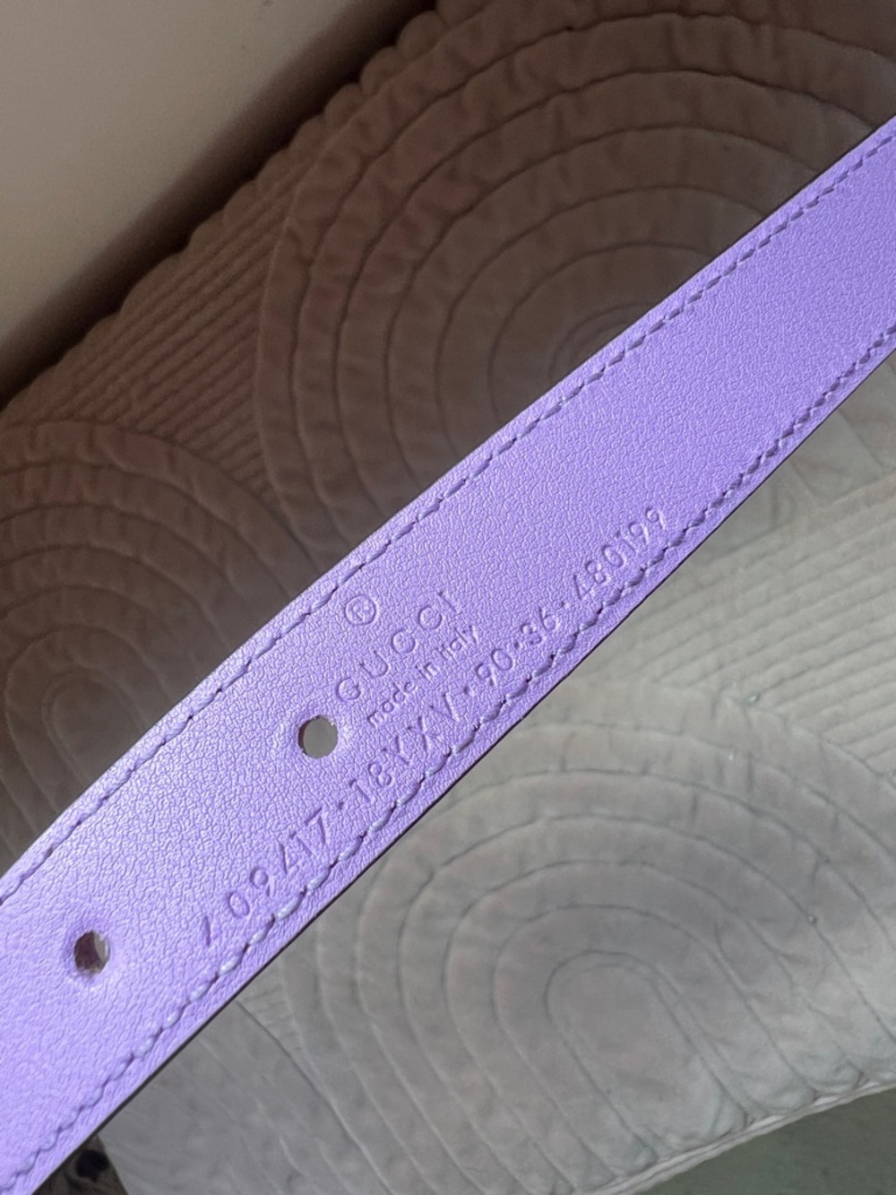 Gucci GG Marmont Buckle Belt 2mm lavender purple 90mm - Picture 5 of 8